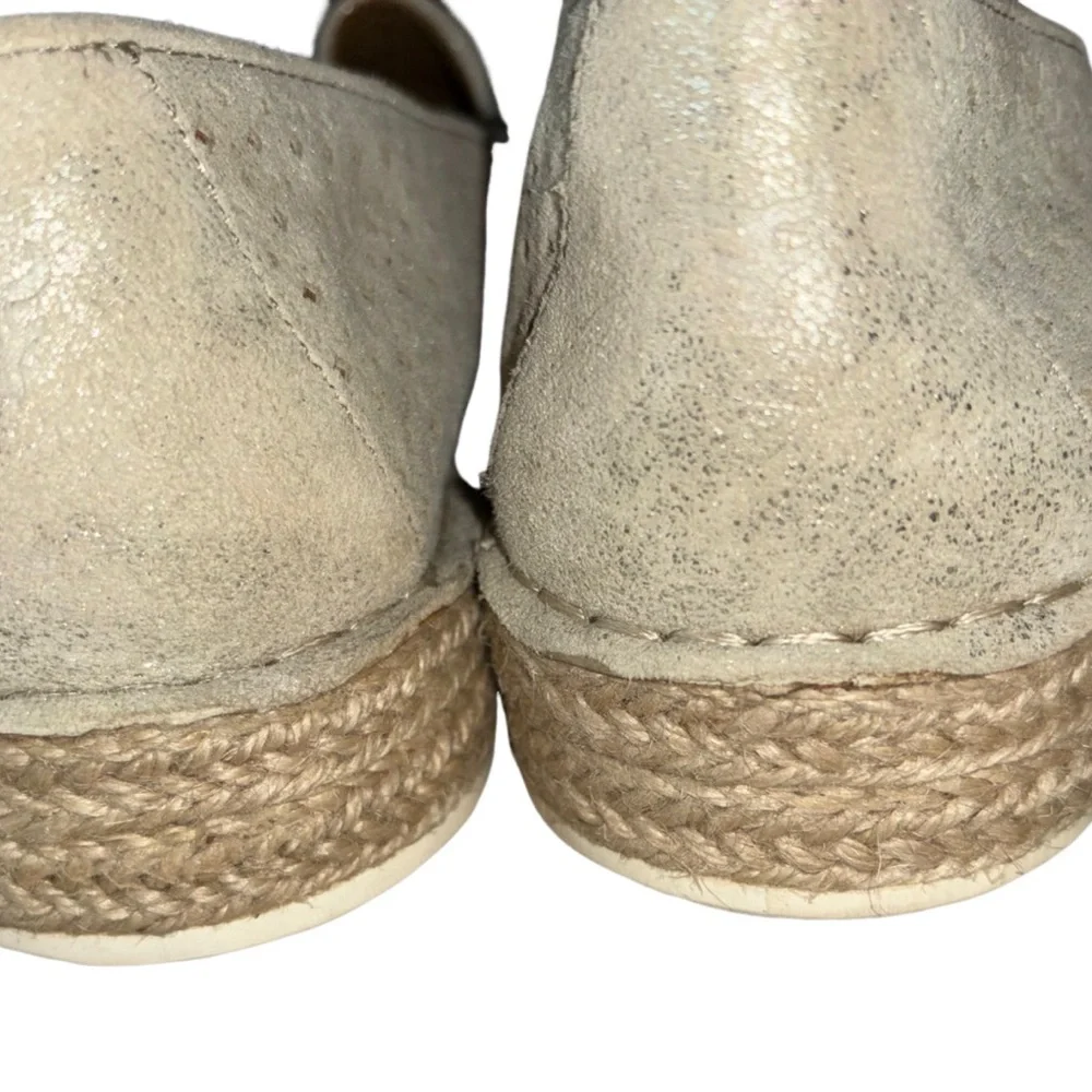 Trask Metallic Bone Leather Espadrilles